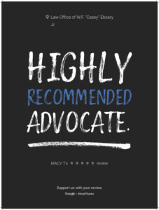 Casey Ebsary Review - Highly Recommended Advocate