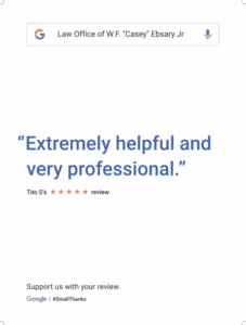 Client Review Casey Ebsary - Professional