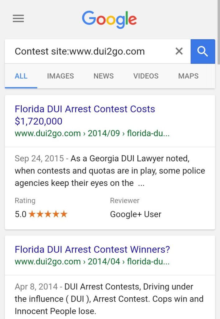 Arrest Contest, Traffic Ticket, and Quotas - History in Florida
